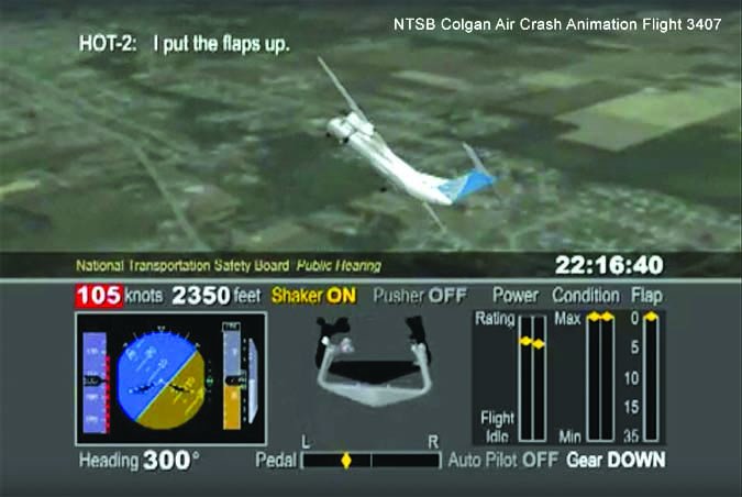 Colgan flight automated monitoring system