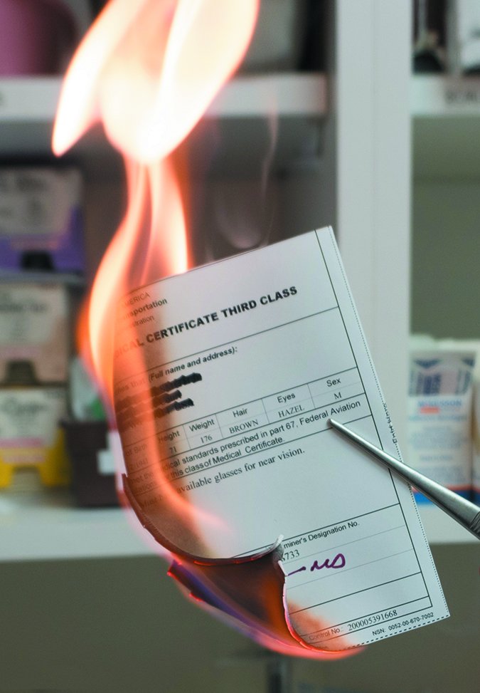 burning medical file